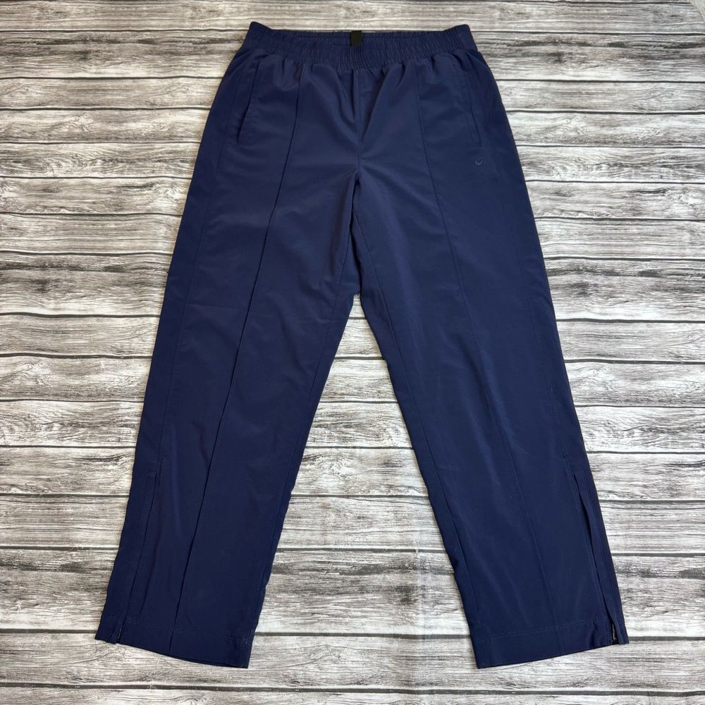 GAPFit Women's Track Pants Navy Mesh Lined Ankle Zip Small